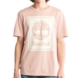Timberland Men's Short Sleeve Stacked Logo Tee
